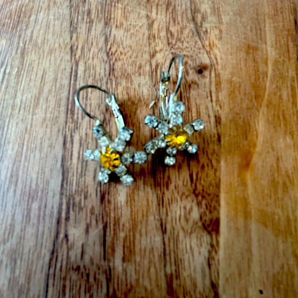 Daisy earrings crystal